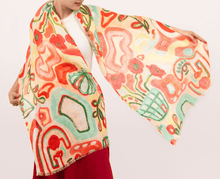 Dlux - Doodle Print Scarf RedAccessoriesImogino