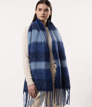 Dlux - Lumi Plaid Chunky Wool Scarf BlueAccessoriesImogino