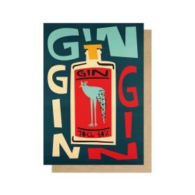 East End Prints - Retro Gin CardCardImogino