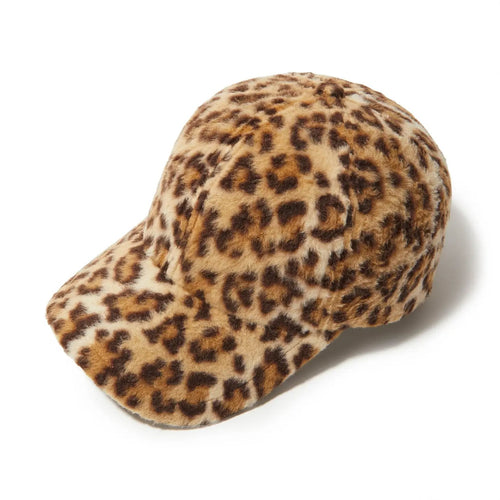 Lele Sadoughi - Leopard Fleece Baseball CapAccessoriesImogino