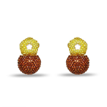 Lele Sadoughi Lime Berry Star Flower Hinge Earrings - Imogino display picture 3