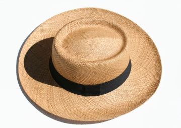 Panama Hat - Boater - Tobacco Size 58